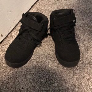 Boys all black high top sneakers
